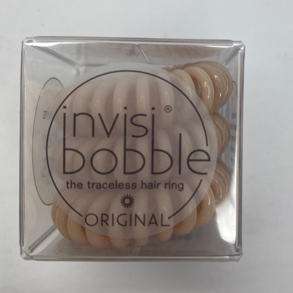 NEW INVISI BOBBLE HAIR TIE SCRUNCHIE RING NUDE